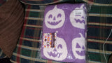 🎃 Halloween NOVOGRATZ Feather Happy Pumpkin Throw 50x70 Purple Blanket