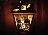 🎃 Halloween Painted Lantern Metal Tealight Candle Holder Spooky Hollow 2000