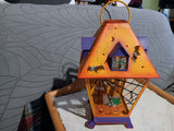 🎃 Halloween Painted Lantern Metal Tealight Candle Holder Spooky Hollow 2000