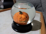 🎃 Halloween Pumpkin Snow Globe Bats Glitter Bats Jack-O-Lantern