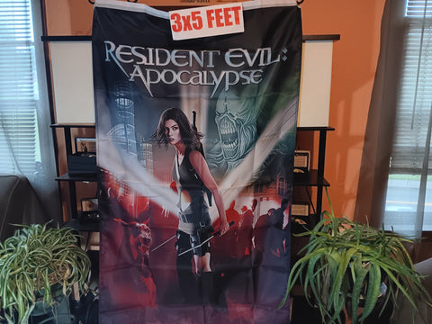 🎃 Halloween Resident Evil Apocalypse Milla Jovovich 3X5 Feet Flag Banner