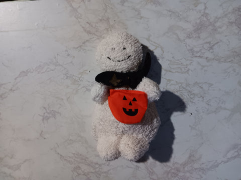 🎃 Halloween Russ Berrie Ghost 5.5" Haunts Plush Beanie Terry Cloth