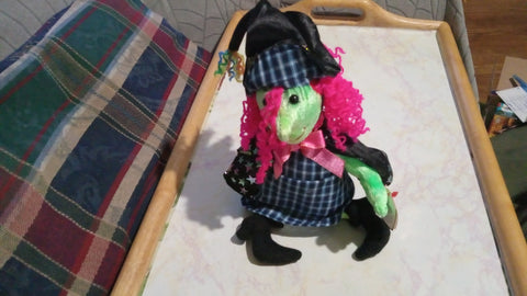 🎃 Halloween Scary Witch Ty Beanie Baby10"  Plush Toy Vintage Stuffed
