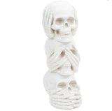 🎃 Halloween See Hear Speak No Evil Stacked Skulls 14 Inches