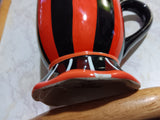 🎃 Halloween Susan Winget Striped 13.6 Oz Coffee Cup Mug