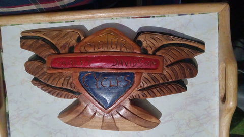 Harley-Davidson Wood Handmade 15 Inch Sign
