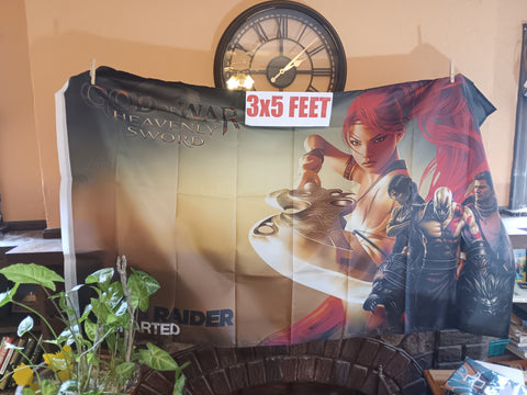 Heavenly Sword God of War Uncharted Tomb Raider 3X5 Feet Flag Banner