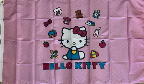 Hello Kitty 3x5 Flag Pink