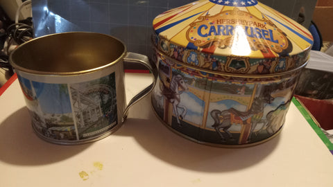 Hershey Park Tin Box Hometown series canister #13 + Cup