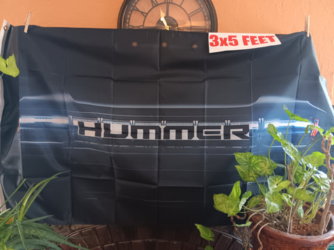 Hummer Automobile 3x5 Feet Flag Black