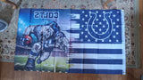 Indianapolis Colts NFL 3X5 Feet American Flag Banner Wall Decor or Pole Hang
