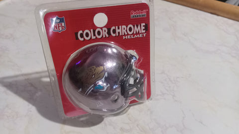 Jacksonville Jaguars NFL Color Chrome Helmet Riddell Mini Helmet