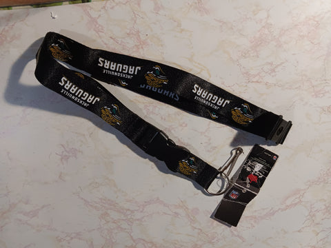 Jacksonville Jaguars NFL Black Lanyard Key Chain
