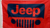 Jeep 3x5 Feet Flag Red Automobile