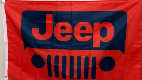 Jeep 3x5 Feet Flag Red Automobile