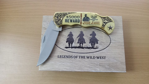 Jesse James Gift Boxed Legends of the Wild West Folding Pocket Knife