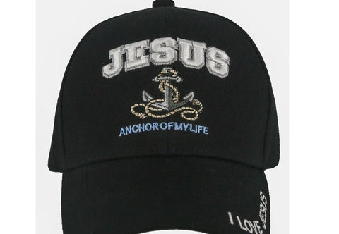 Jesus Anchor of My Life Adjustable Christian Baseball Cap Hat