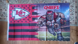Kansas City Chiefs NFL 3X5 Feet American Flag Banner Pole or Wall Decor
