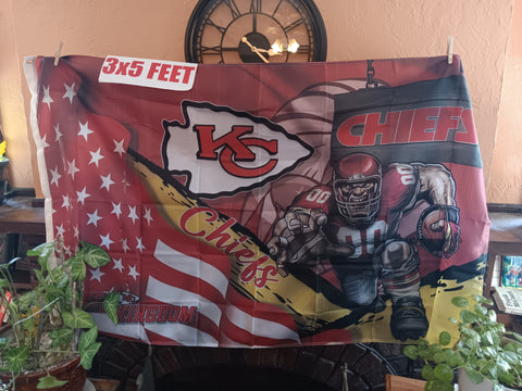 Kansas City Chiefs Stars & Stripes & Steroids NFL 3X5 Feet Flag Banner