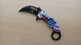 Karambit 8 Inch USA Flag Assisted Folding Pocket Knife
