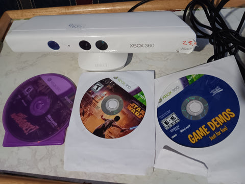 Kinect Bundle White Sensor Star Wars Kinect Adventures Demo Disk Xbox 360