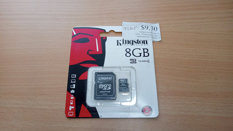 Kingston 8 GB microSDHC Class 4 Flash Memory Card SDC4/8GB,Black