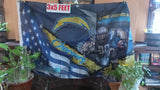 Los Angeles Chargers & Stripes & Steroids NFL 3X5 Feet Flag Banner
