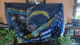Los Angeles Chargers & Stripes & Steroids NFL 3X5 Feet Flag Banner