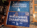 Los Angeles Dodgers 2 Flag Lot 2025 +2024 World Series MLB 3x5 Feet Flag Bundle