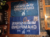 Los Angeles Dodgers 2 Flag Lot 2025 +2024 World Series MLB 3x5 Feet Flag Bundle