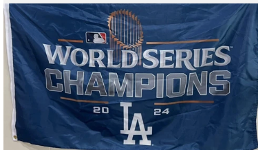 Los Angeles Dodgers 3x5 MLB Flag 2024 World Series Horizontal