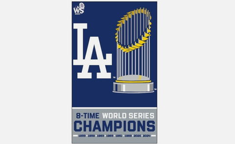Los Angeles Dodgers 3x5 MLB Flag 2024 World Series Vertical