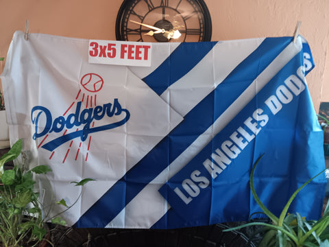 Los Angeles Dodgers Diagonal 3x5 Feet MLB Flag