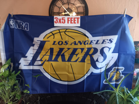 Los Angeles Lakers NBA 3X5 Feet Flag Banner Pole or Wall Hanging