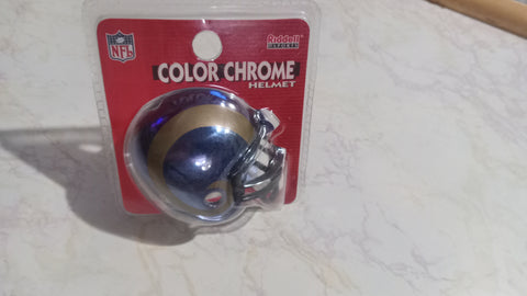 Los Angeles Rams Vintage NFL Color Chrome Helmet Riddell Mini Helmet
