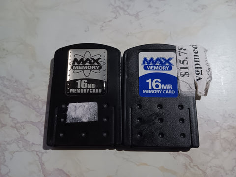 Lot of 2 PS2 16MB MAX Memory Card Playstation 2 Bundle