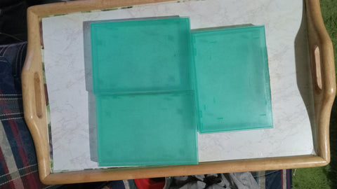 Lot of 3 SNES NES Clamshell Green Hard Game Cartridge Storage Case