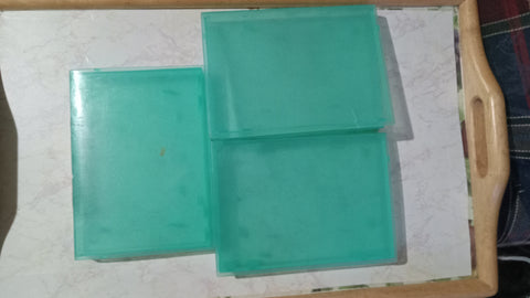 Lot of 3 SNES NES Clamshell Green Hard Game Cartridge Storage Cases