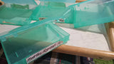 Lot of 4 SNES NES Clamshell Green Hard Game Cartridge Storage Cases