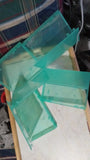 Lot of 4 SNES NES Clamshell Green Hard Game Cartridge Storage Cases