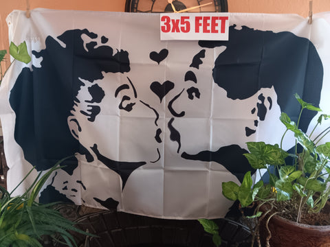 Lucy Desi 3x5 Flag Black & White Silhouette