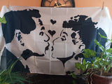 Lucy Desi 3x5 Flag Black & White Silhouette