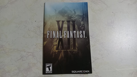 MANUAL ONLY Final Fantasy XII PS2 Instruction Booklet Playstation 2