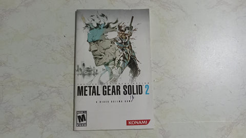 MANUAL ONLY Metal Gear Solid 2 PS2 Instruction Booklet Playstation 2
