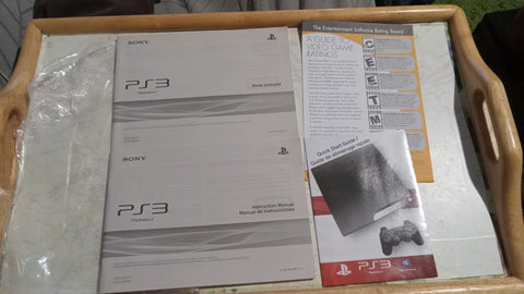 MANUAL ONLY PS3 Slim English + Spanish + Playstation 3 Quick Start Guide