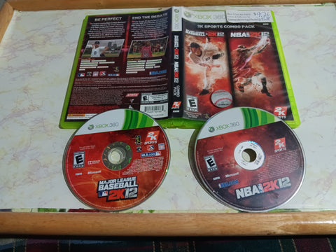 MLB 2K12 NBA 2K12 2K Combo Pack Tested Xbox 360 Video Game