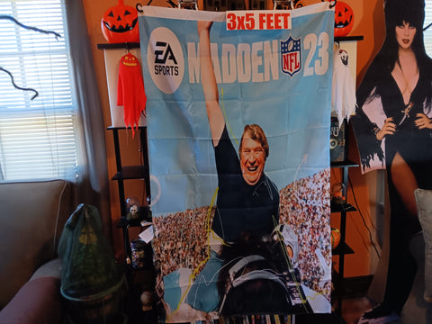 Madden NFL 23 3X5 Flag John Madden Oakland Raiders Game Banner
