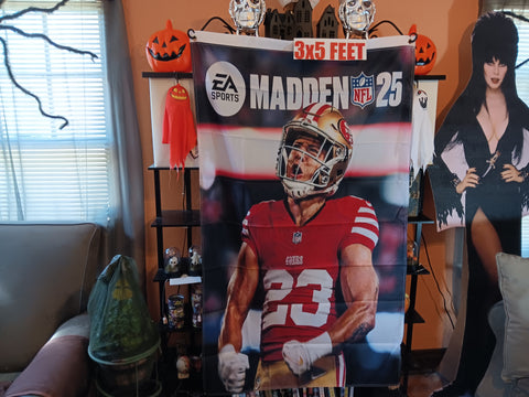 Madden NFL 25 3X5 Flag Christian Mccaffrey San Francisco 49ers Game Banner