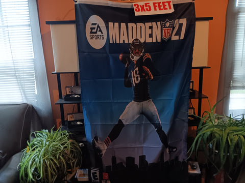 Madden NFL 27 Chicago Bears Caleb Williams 3X5 Feet Flag Banner