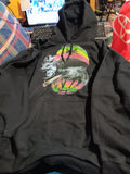 Marijuana Hoodie XL Rasta Cat Smoking Blunt Gildan NEW Stoner Gift